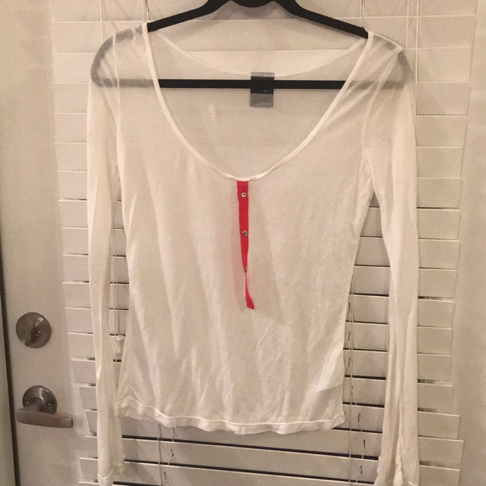 White Nike long sleeve tee